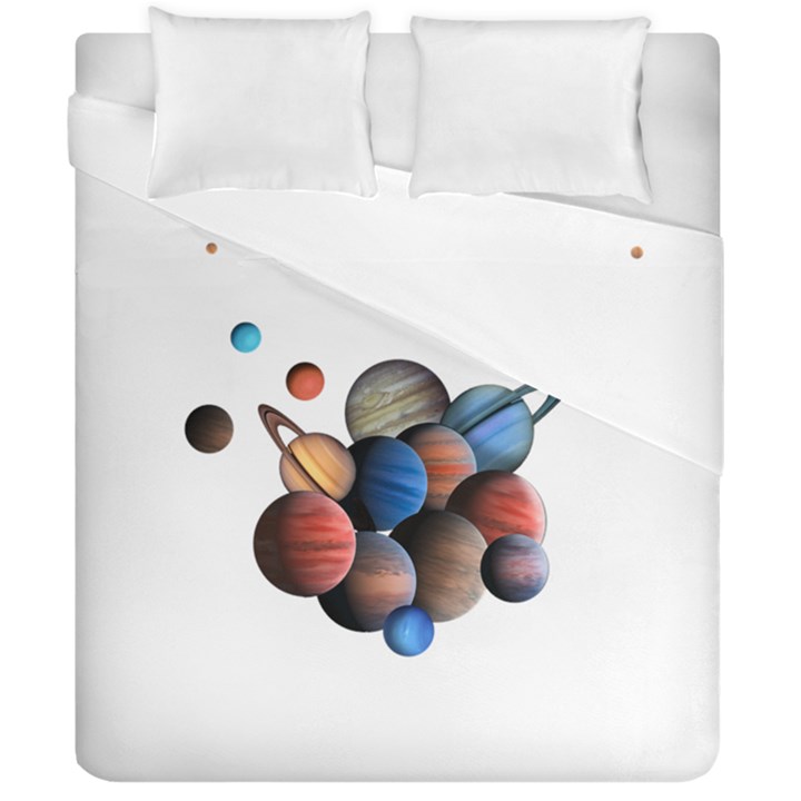 Planets  Duvet Cover Double Side (California King Size)