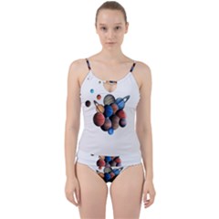 Planets  Cut Out Top Tankini Set