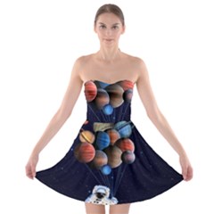 Planets  Strapless Bra Top Dress by Valentinaart