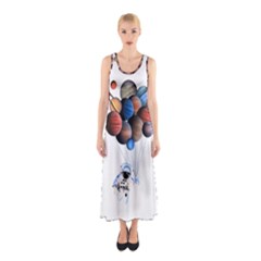 Planets  Sleeveless Maxi Dress by Valentinaart