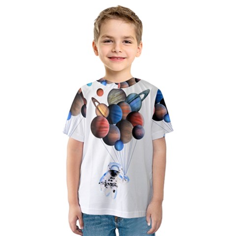 Planets  Kids  Sport Mesh Tee by Valentinaart