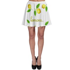 When Life Gives You Lemons Skater Skirt by Valentinaart