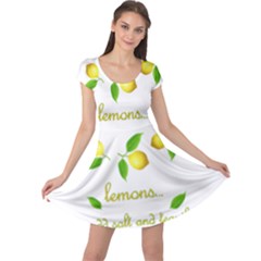 When Life Gives You Lemons Cap Sleeve Dress by Valentinaart