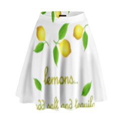 When Life Gives You Lemons High Waist Skirt by Valentinaart