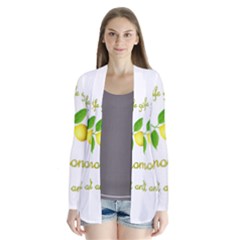 When Life Gives You Lemons Drape Collar Cardigan by Valentinaart