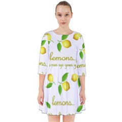 When Life Gives You Lemons Smock Dress by Valentinaart