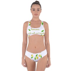 When Life Gives You Lemons Criss Cross Bikini Set by Valentinaart