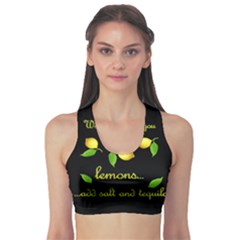 When Life Gives You Lemons Sports Bra by Valentinaart