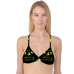 When Life Gives You Lemons Reversible Tri Bikini Top by Valentinaart