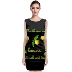 When Life Gives You Lemons Classic Sleeveless Midi Dress by Valentinaart