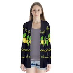 When Life Gives You Lemons Drape Collar Cardigan by Valentinaart