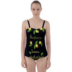 When Life Gives You Lemons Twist Front Tankini Set