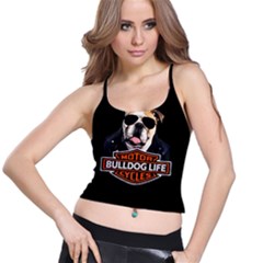 Bulldog biker Spaghetti Strap Bra Top