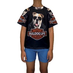 Bulldog biker Kids  Short Sleeve Swimwear