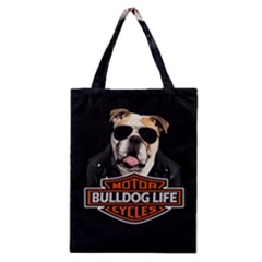 Bulldog biker Classic Tote Bag