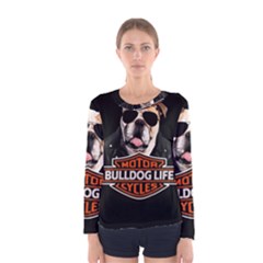 Bulldog biker Women s Long Sleeve Tee