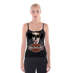 Bulldog Biker Spaghetti Strap Top by Valentinaart