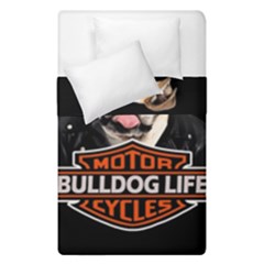 Bulldog biker Duvet Cover Double Side (Single Size)