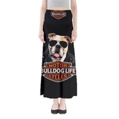 Bulldog Biker Full Length Maxi Skirt by Valentinaart