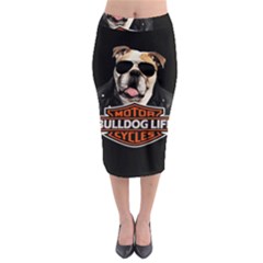 Bulldog biker Midi Pencil Skirt