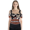 Bulldog biker Butterfly Sleeve Cutout Tee  View1