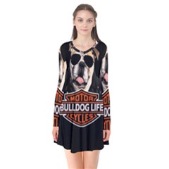 Bulldog biker Flare Dress