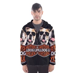 Bulldog Biker Hooded Wind Breaker (men) by Valentinaart