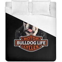 Bulldog Biker Duvet Cover (california King Size) by Valentinaart