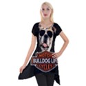 Bulldog biker Short Sleeve Side Drop Tunic View1