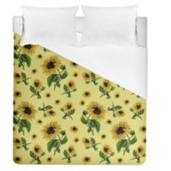 Sunflowers Pattern Duvet Cover (queen Size) by Valentinaart