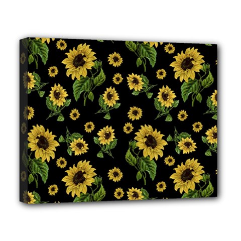 Sunflowers Pattern Deluxe Canvas 20  X 16  