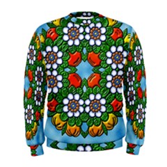 Cute Floral Mandala  Men s Sweatshirt by paulaoliveiradesign