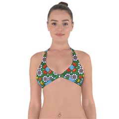 Cute Floral Mandala  Halter Neck Bikini Top by paulaoliveiradesign