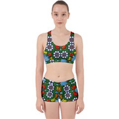 Cute Floral Mandala  Work It Out Sports Bra Set