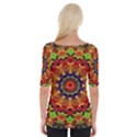 Fractal Mandala Abstract Pattern Wide Neckline Tee View2