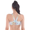 Watercolor Floral Blue Cute Butterfly Illustration Plunge Bikini Top View2