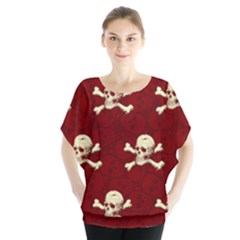 Horror Batwing Chiffon Blouse