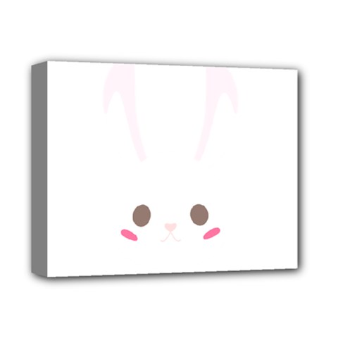 Rabbit Cute Animal White Deluxe Canvas 14  x 11 