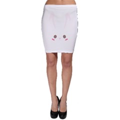 Rabbit Cute Animal White Bodycon Skirt