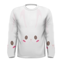 Rabbit Cute Animal White Men s Long Sleeve Tee