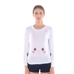 Rabbit Cute Animal White Women s Long Sleeve Tee