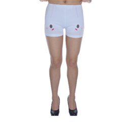 Rabbit Cute Animal White Skinny Shorts