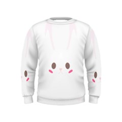 Rabbit Cute Animal White Kids  Sweatshirt