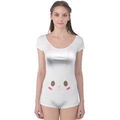 Rabbit Cute Animal White Boyleg Leotard 