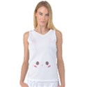 Rabbit Cute Animal White Women s Basketball Tank Top View1