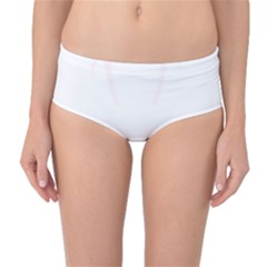 Rabbit Cute Animal White Mid-Waist Bikini Bottoms