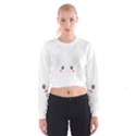 Rabbit Cute Animal White Cropped Sweatshirt View1