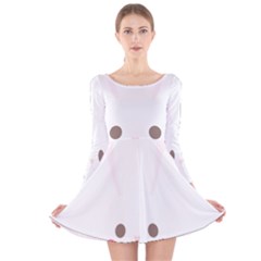 Rabbit Cute Animal White Long Sleeve Velvet Skater Dress