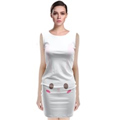 Rabbit Cute Animal White Classic Sleeveless Midi Dress