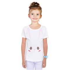 Rabbit Cute Animal White Kids  One Piece Tee